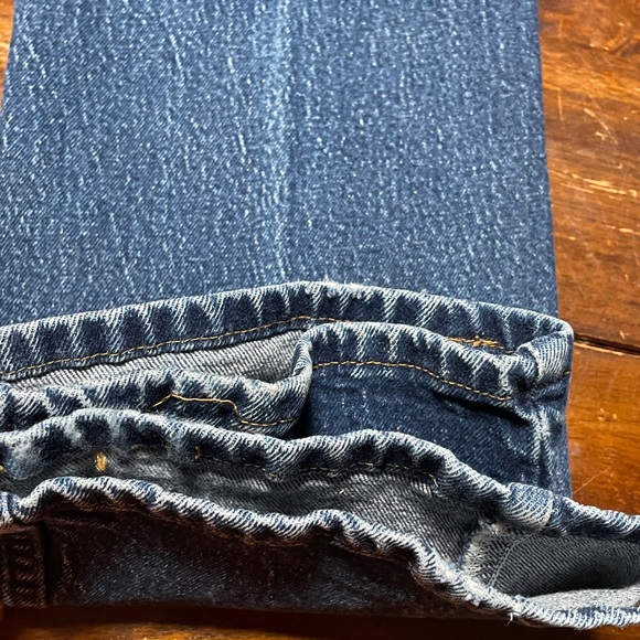 Vintage Wrangler Dark Blue Straight Jeans 32/30 - Picture 4 of 6